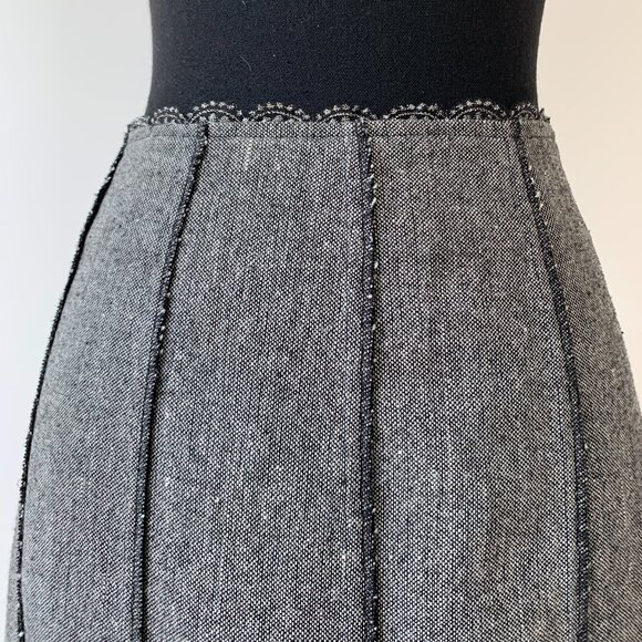 VEX Collection Grey Mermaid Skirt with Lace Scallop Around Waistband - Size 42 - Picture 3 of 6
